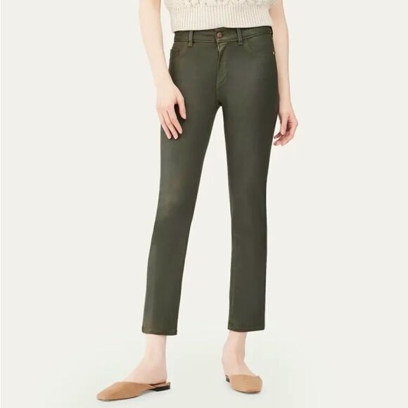 DL1961 Angel Ankle Cigarette Jeans Smart‎ Denim Green Size 27 - Picture 1 of 12